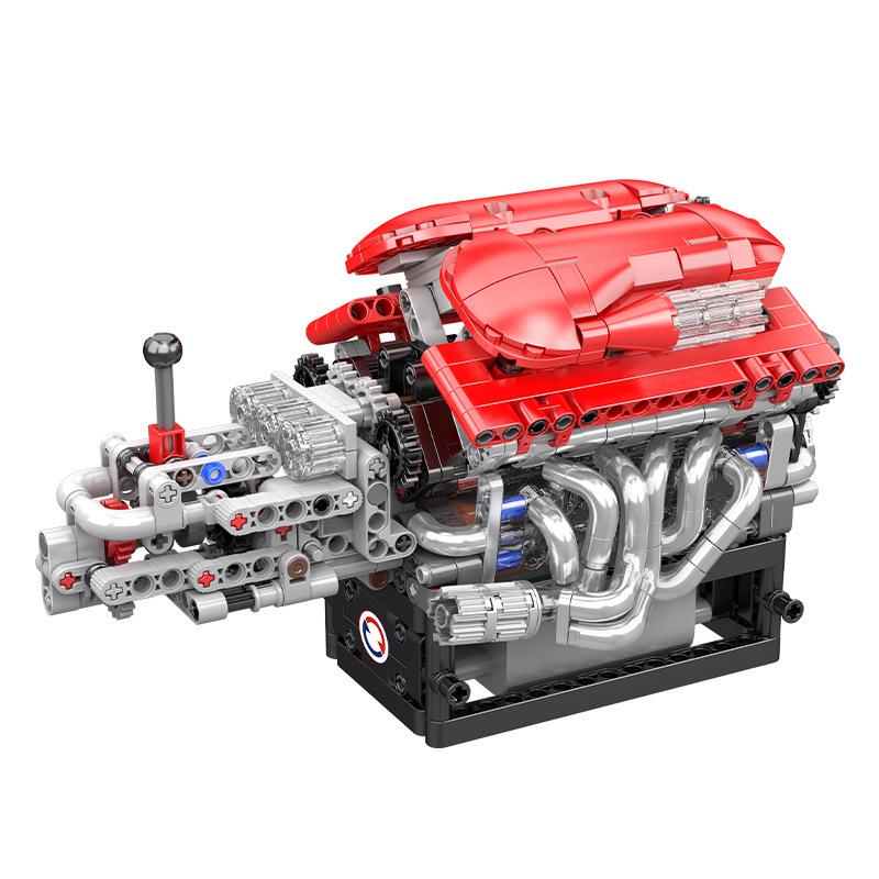 Набор блоков двигателя для суперкара Yuxing King: Образовательная механическая модель-игрушка