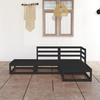 VidaXL Garden Lounge Set 4 Pcs Patio Furniture Outdoor Furniture Set Garden Furniture Terrace Furniture Black 3075478