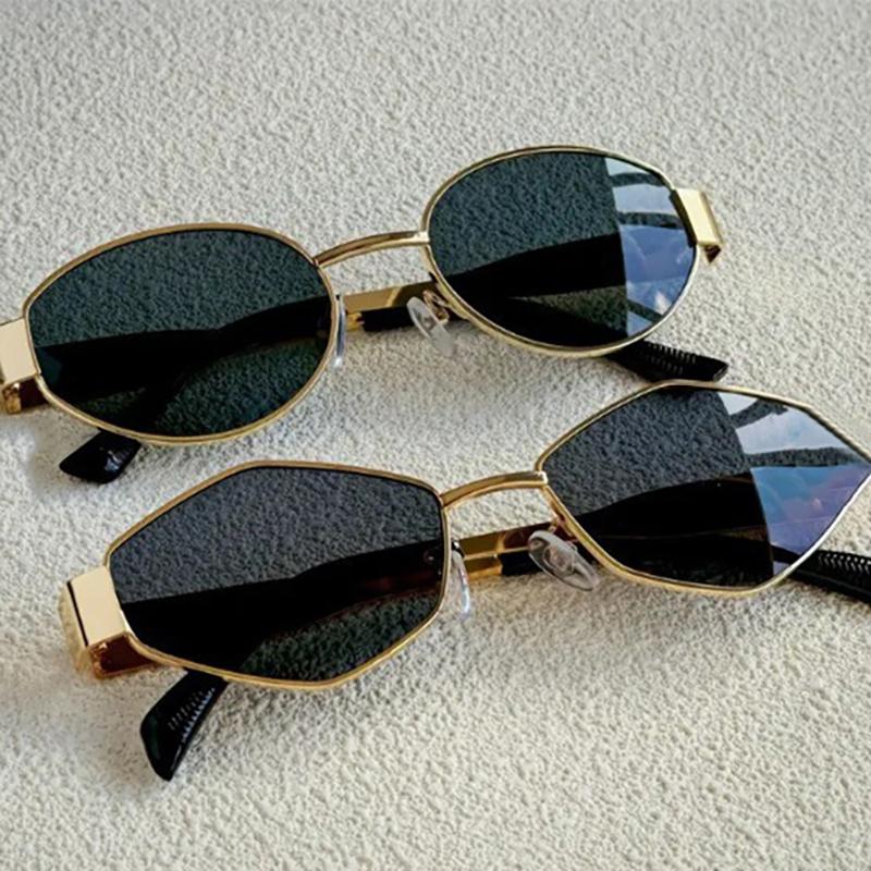 1 Τεμάχιο Οβάλ Σχήματος Προσωπικότητας Μεταλλικά Μικρά Στρογγυλά Γυαλιά Αξεσουάρ Παραλίας Για Γυναίκες Γυαλιά Γυαλιά Ηλίου
