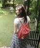 Iroco Logo Nylon String Backpack_Coral