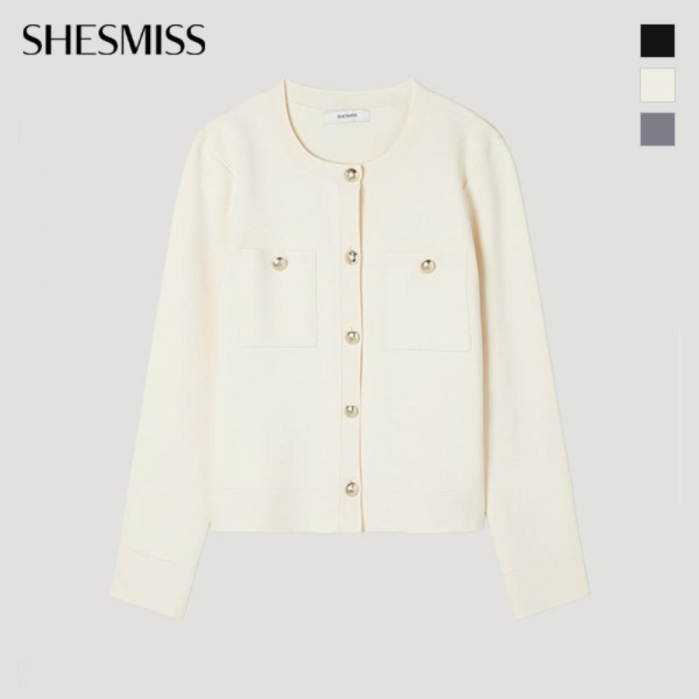 Ea S miSS Cardigan cu buzunar și gât rotund SSkcdp12020