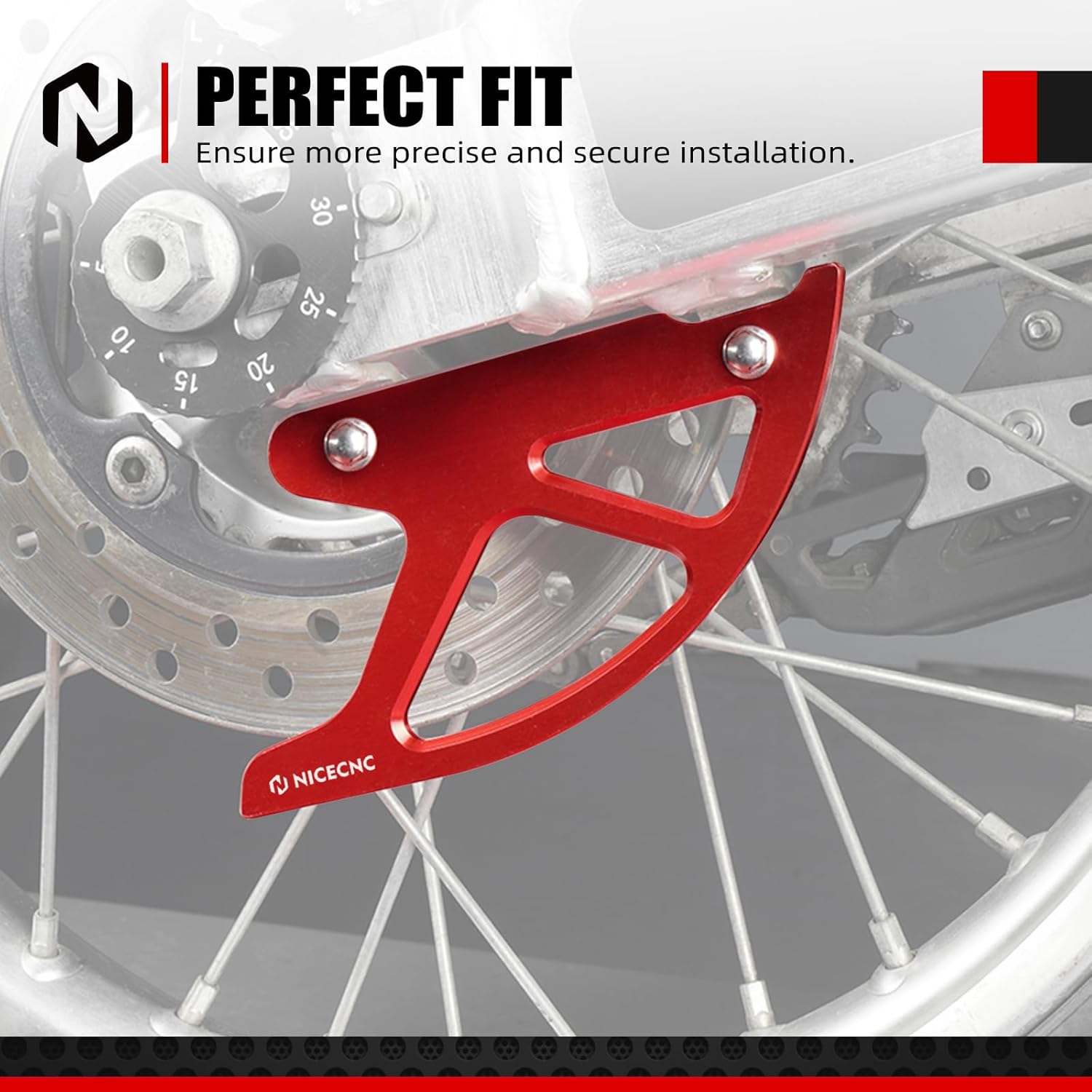 

NICECNC Motorcycle Caliper Guard Rear Brake Disc Guard Dirt Bike Compatible with Honda XR250R 1990-2004 XR600R 1991-2000 XR400R 1996-2004 XR650L