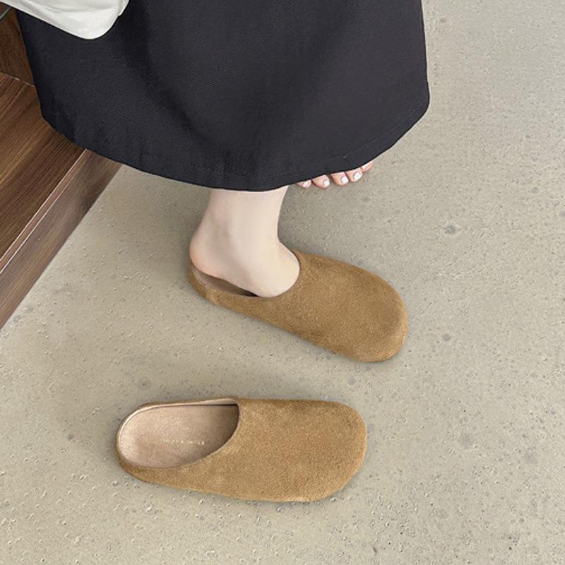 Slippers Women's Summer Outer Wear New Supply Embroidered Flat-bottomed Bag Head Slippers