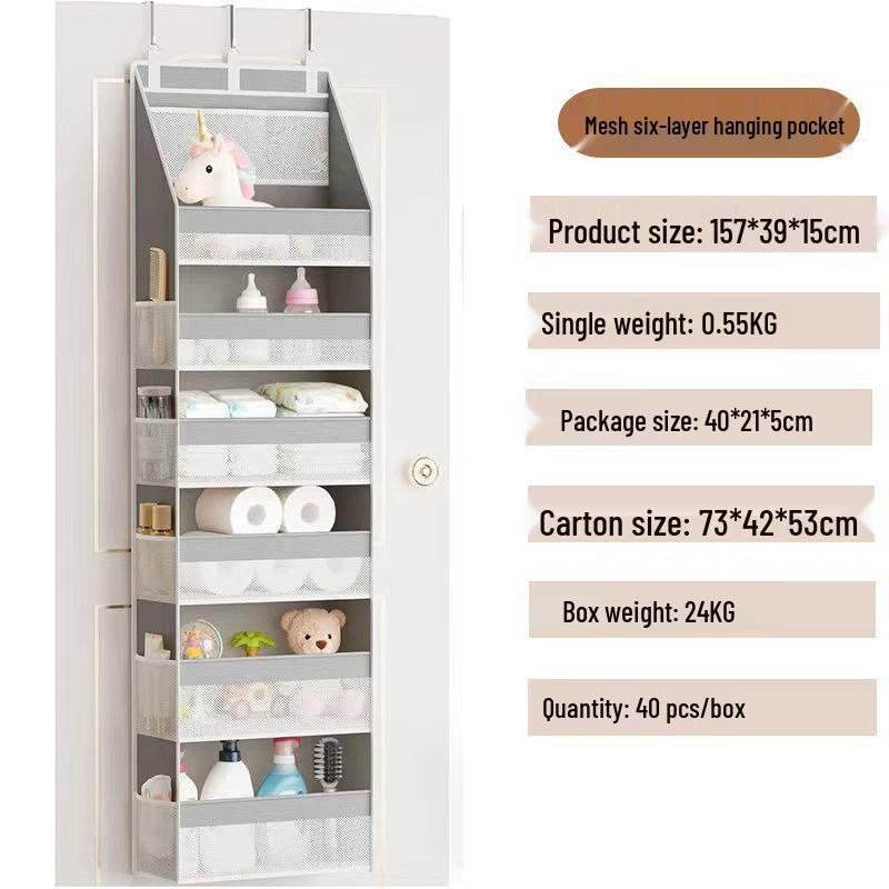 Нетканевый подвесной органайзер для хранения за дверью с сетчатыми карманами для использования в общежитии и дома 2590₽