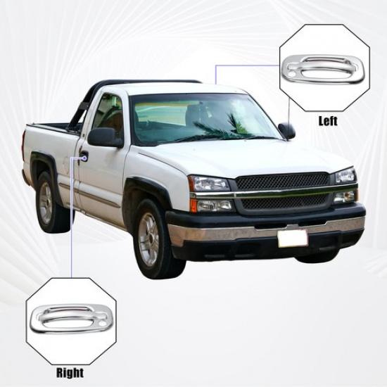 TWO Exterior Door Handle Cover  for Chevrolet Tahoe 2000-2006 w/ 2 Keyhole