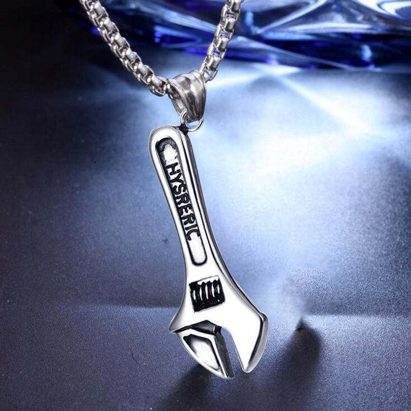 Mechanic's Wrench 316L Silver Chain Necklace