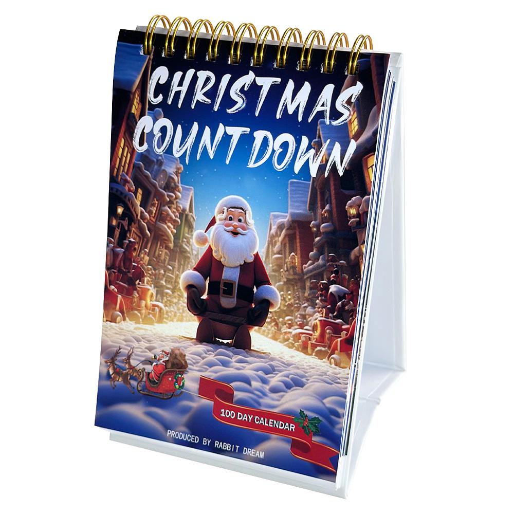 100 Day Christmas Countdown Calendar 2024 Xmas Calendar for Home Office Decor A