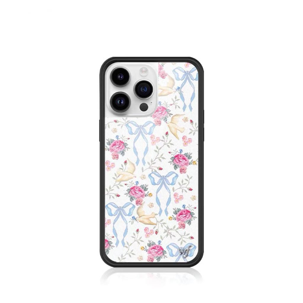 

Новий Wildflower WF Вишневий Ведмедик Чохол для Телефону для iPhone 12 13 14 15 16 17 Pro Max Plus Мавпа INS Мультяшний Чохол Кролик 16 Pro Funda for iPhone 16 Plus
