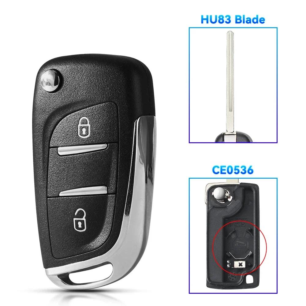 KEYYOU NEW For Peugeot 107 207 307 407 306 308 408 508 3008 4008 Partner CE0523 CE0536 Modified Filp Remote Car Key Case