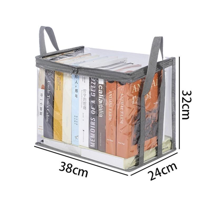 Waterproof PVC Book Storage Box Extra Thick Transparent Desk Organizer for Home Study Student Workspace 1PC