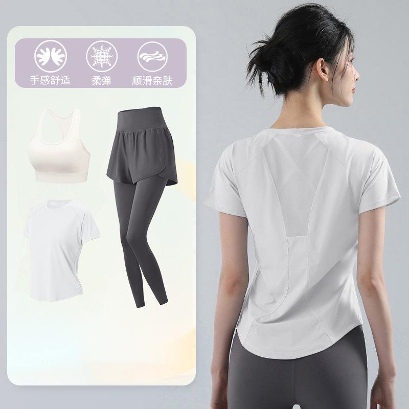 Tennis Suit Women's Short-sleeved Training Clothes Outdoor Running Quick-drying Clothes Thin Badminton T-shirt Fitness Clothes