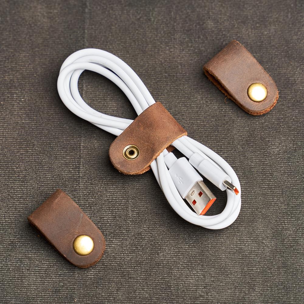 1/3/5/10pcs RealLeather Charger Headset Data Cable Winder Headphone Earphone Wire Wrap Cable Cord Winder Organizer Cable Collect
