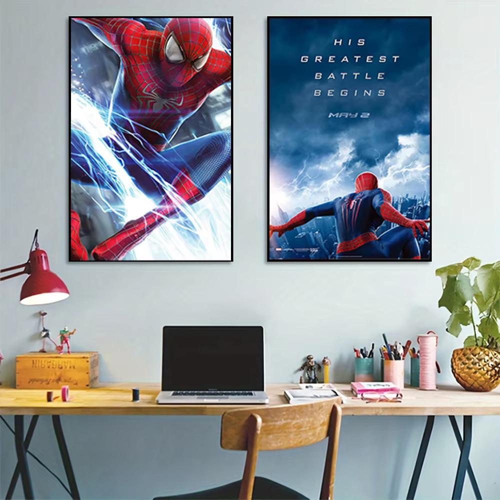 Marvel SpiderMan Καμβάς Ζωγραφικής Τέχνη Τοίχου Αφίσα Υπερήρωα Ταινίας Διακόσμηση Σαλονιού Παιδικό Δωμάτιο