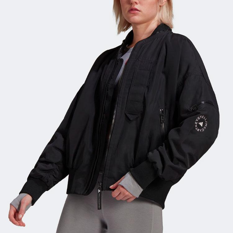 Adidas X Stella McCartney Solid Color Casual Sports Jacket Women Jacket Black H59969