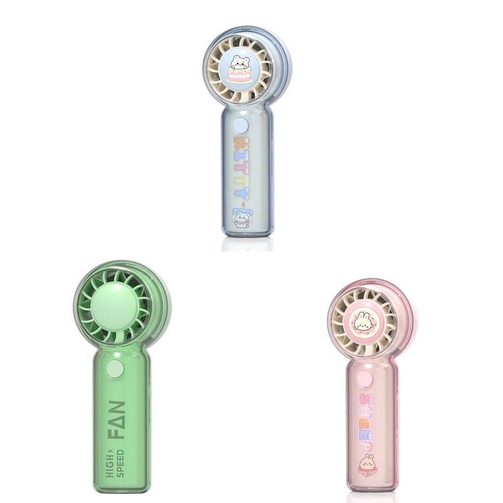 Creative Cartoon Cute Pet Handheld Fan Usb Rechargeable Personal Mini Fan For Students