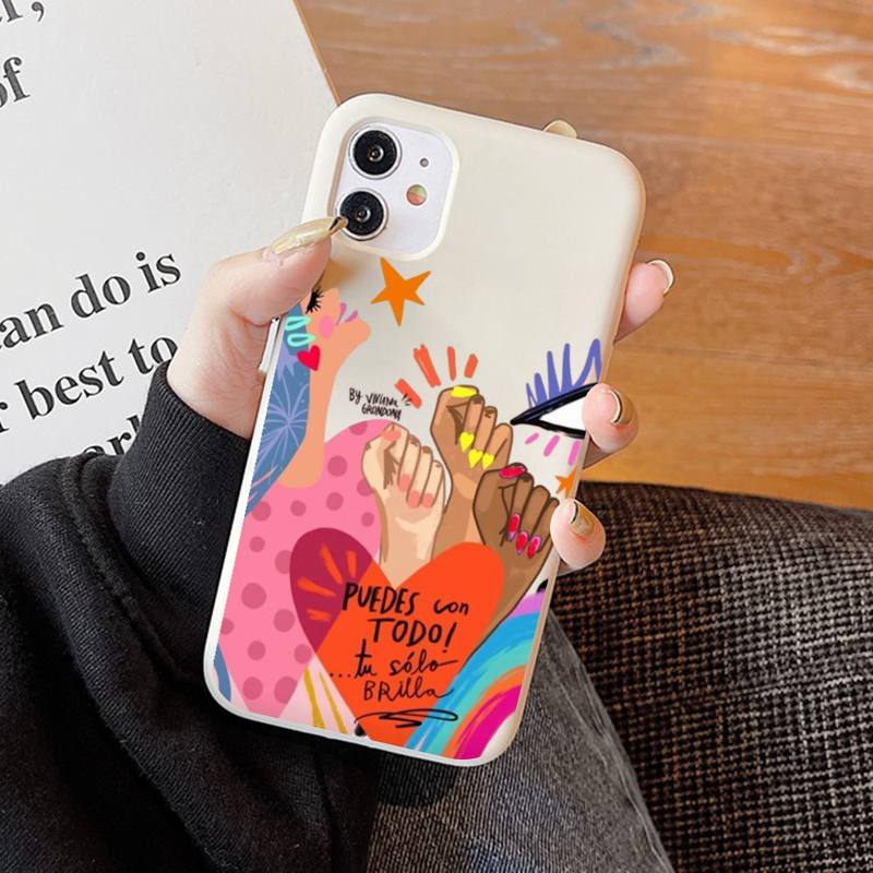 Feminist Feminism Aesthetics Girl Power Phone Case Soft Solid Color for iPhone 11 12 13 Mini Pro XS MAX 8 7 6 6S Plus X XR