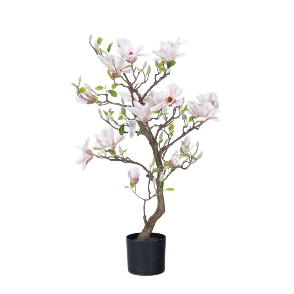 Artificial Magnolia Tree: Indoor Potted Decorative Plant for Home, Hotel, or Living Room Decor