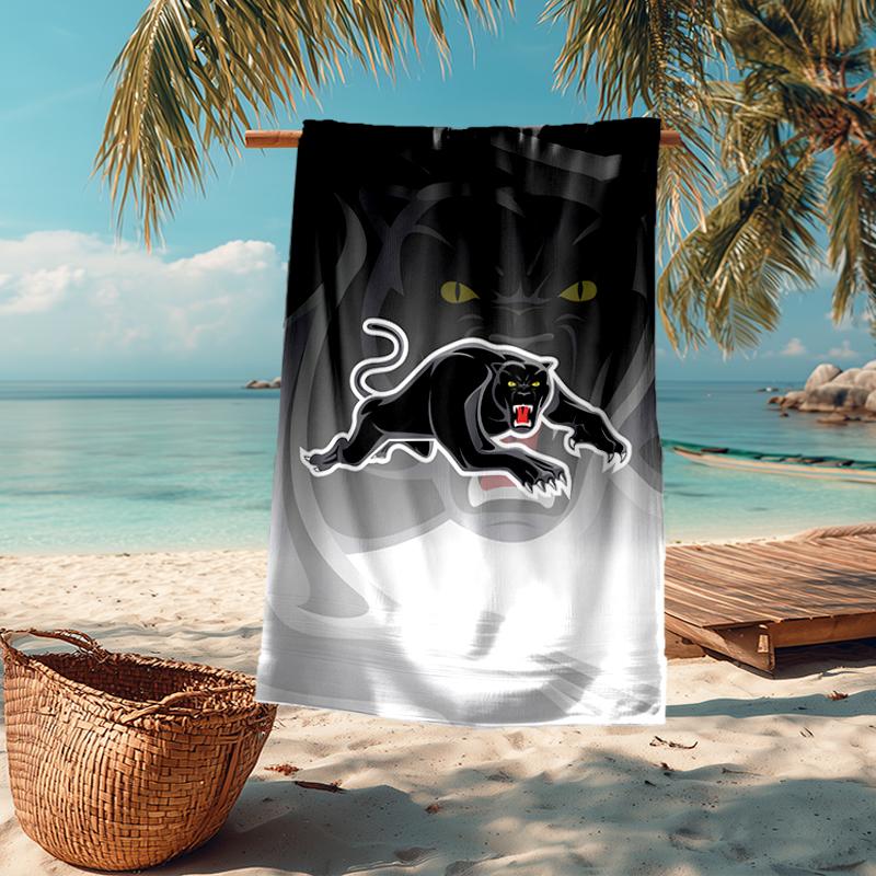 panthers Fashion Beach Towel: Ideal for Summer Adventures Soft, absorbent and quick drying suitable for swimming and bathing