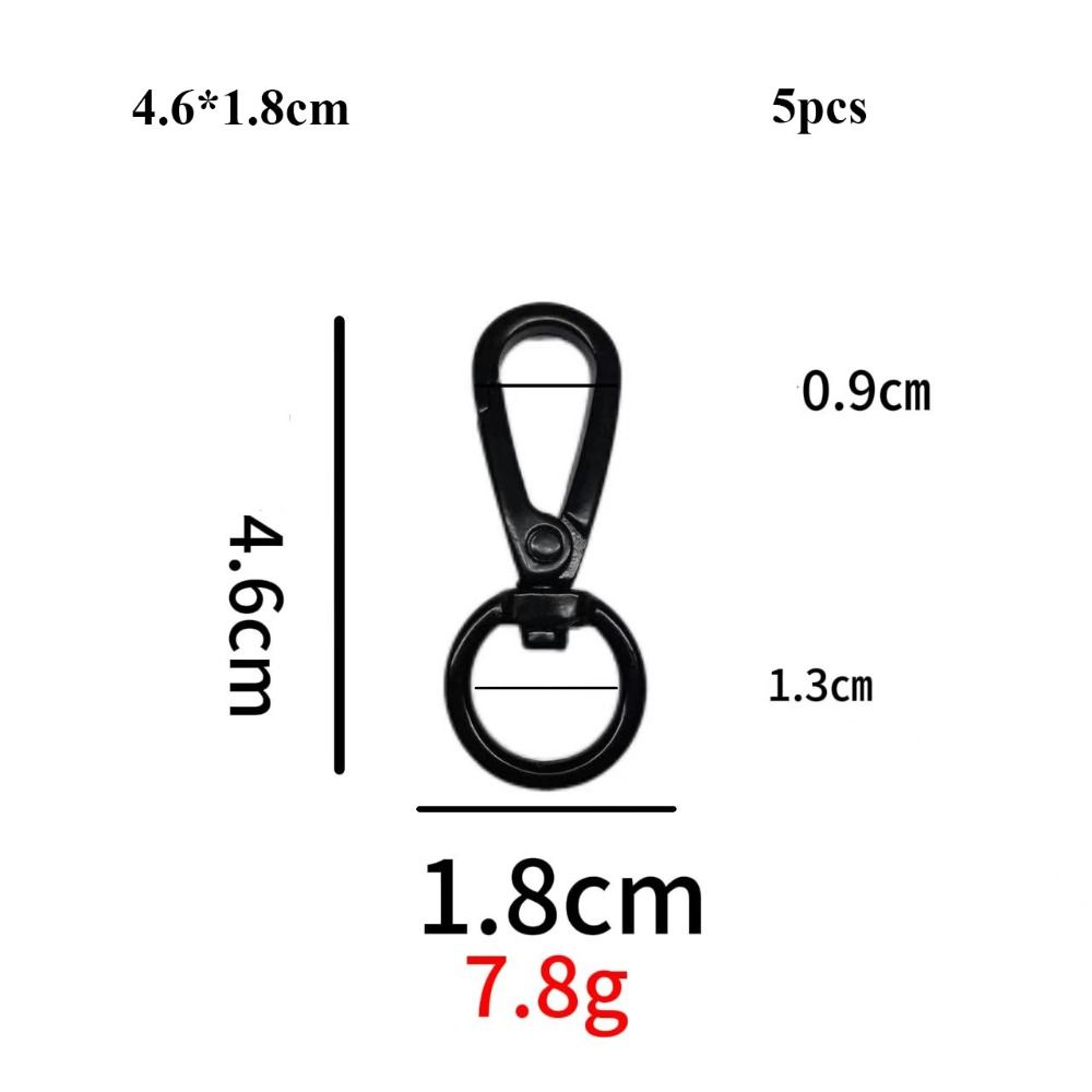 5pcs High Quality Rotating Snap Hook Metal Leather Strap Belt Keychain Trigger Clips Webbing Buckle Keychain