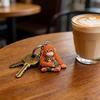 3D Monkey Keychain Cute Monkey Holding Plush Toy Keychain Decoration for Backpack Purse Bag Accessories