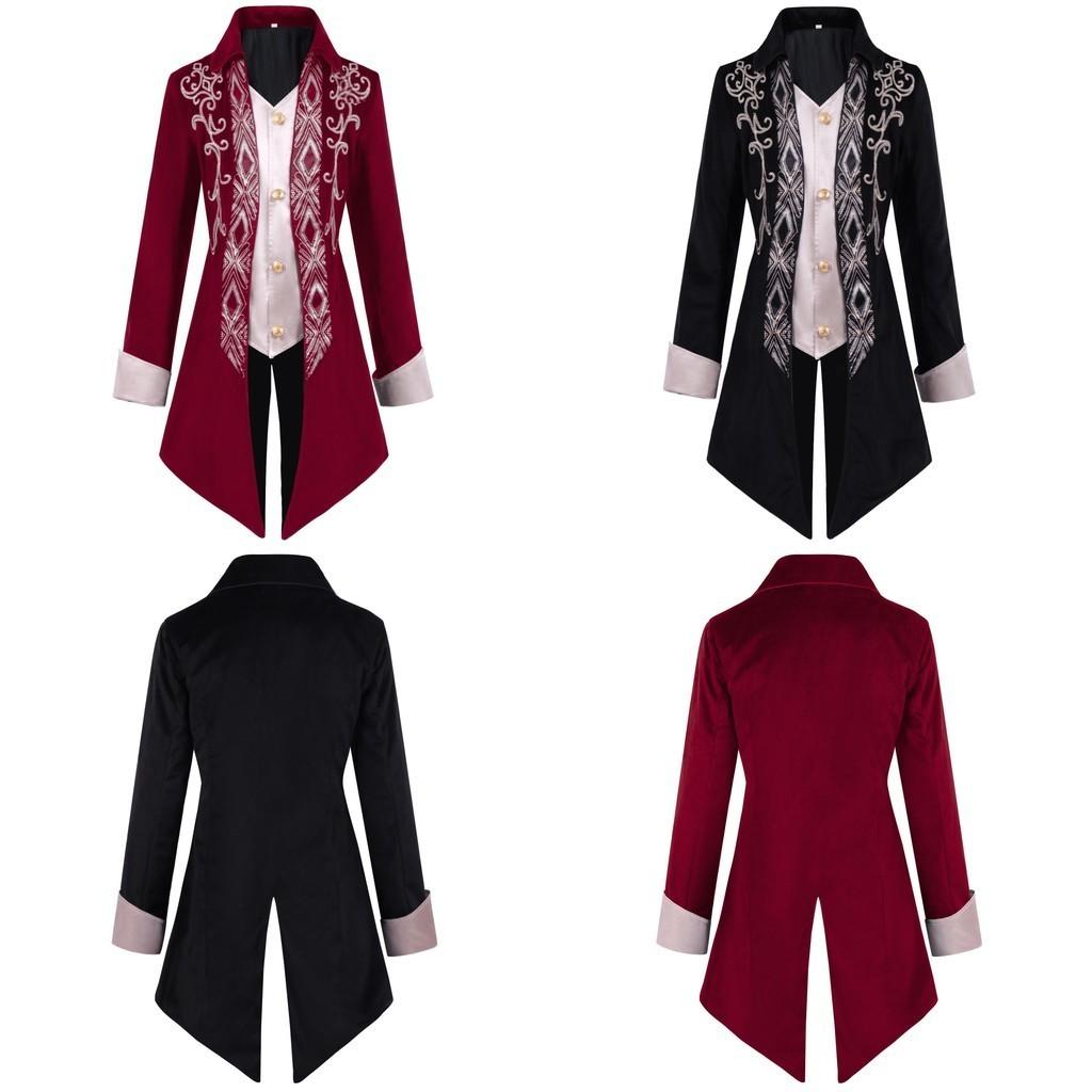 Elegant Gothic Victorian Tailcoat For Halloween Steampunk Medieval Jacket