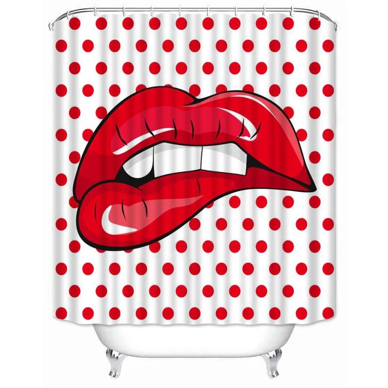 Comic-pop-art Shower Curtain Waterproof Bathroom Decor Polyester Fabric Bath Screen Bathtub Curtains with Hooks Shower Curtains