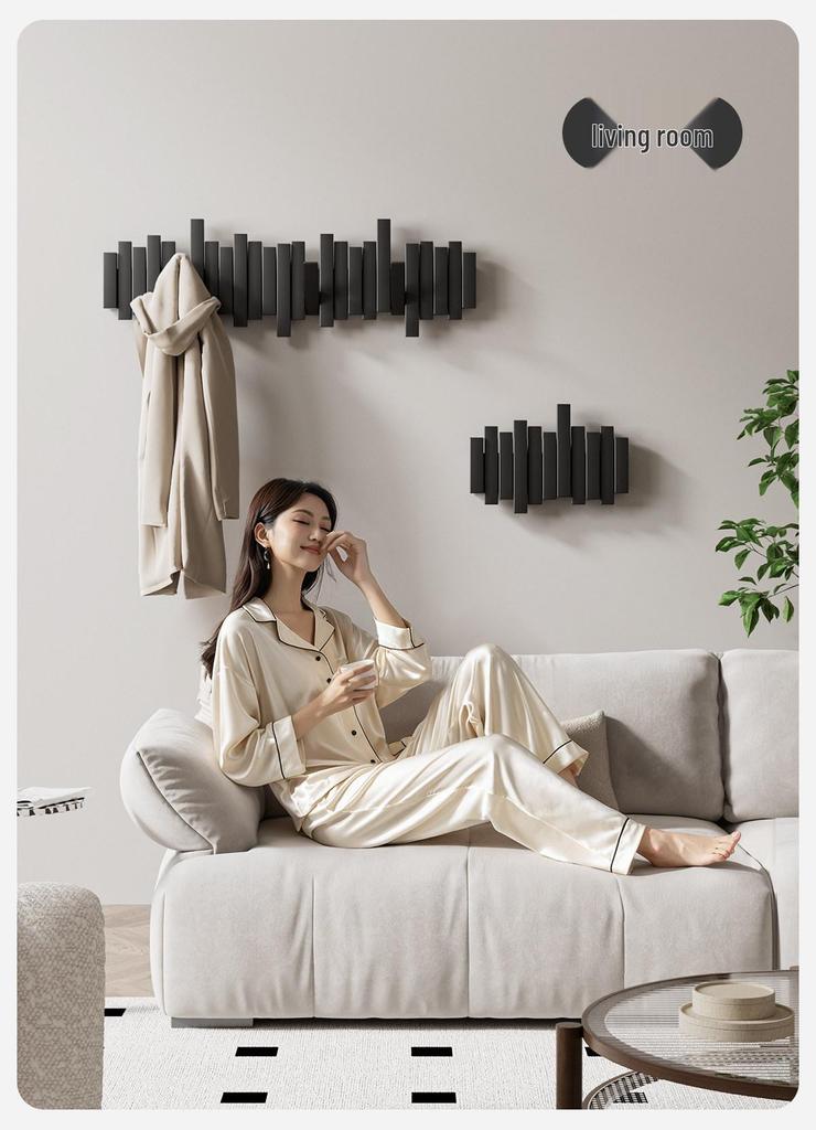 Massivholz Klaviertasten Garderobe - Wandhaken für Schlafzimmer, Flur oder Eingangsbereich