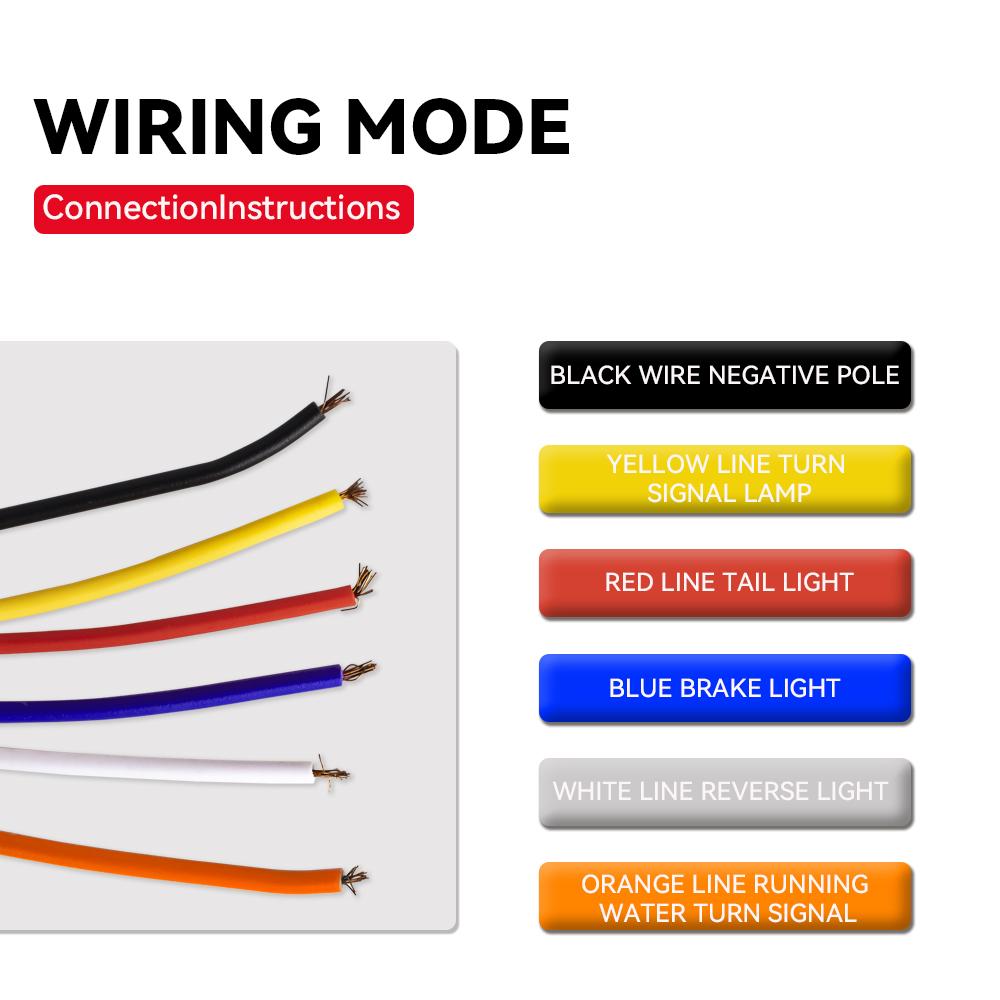 Reverse Signal Lamp LED Rear Brake Light Fishbone Shape Fit for 12V-24V Lorries, Trucks, Trailers ABS Car Truck Tail Light