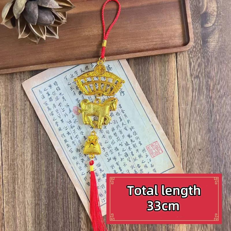 2026 New Year Lucky Decoration Year Of The Horse Wall Hanging Ornament Chinese Car Pendant Accessories Housewarming Gifts