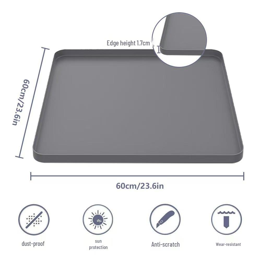 Custom Silicone Protective Mat for Washing Machines - Scratch-proof, Waterproof, Dustproof, Non-slip, Roller Dryer Storage Mat