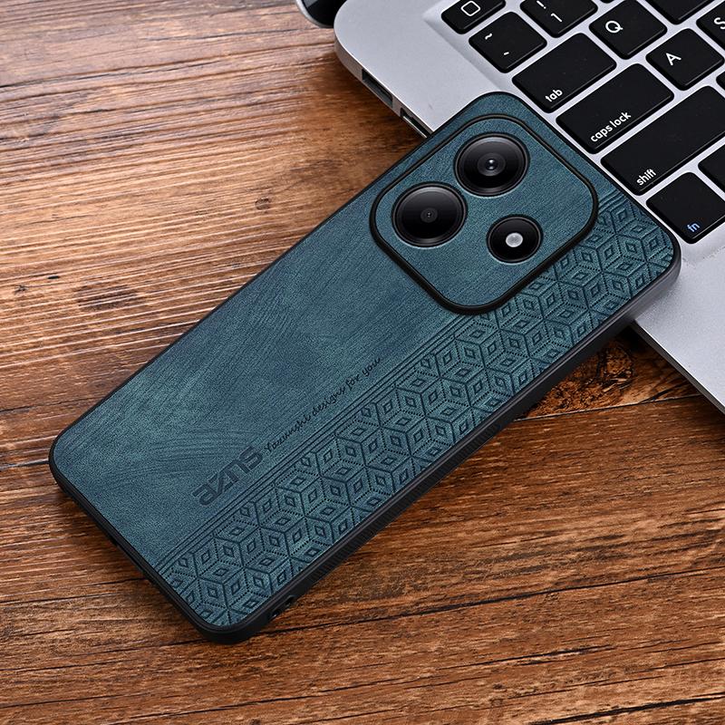 New Soft TPU Anti Slip Border Leather Phone Case For Xiaomi 14T 13T Redmi Note 14 14C 13 13C 12 12C 11 Pro Shockproof Back Cover