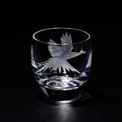 Kobo Edo Kiriko Fuji Crane Cold Sake Glass Paper Boxed Made In Japan [Taimuro Official] Mt. TB0050-32