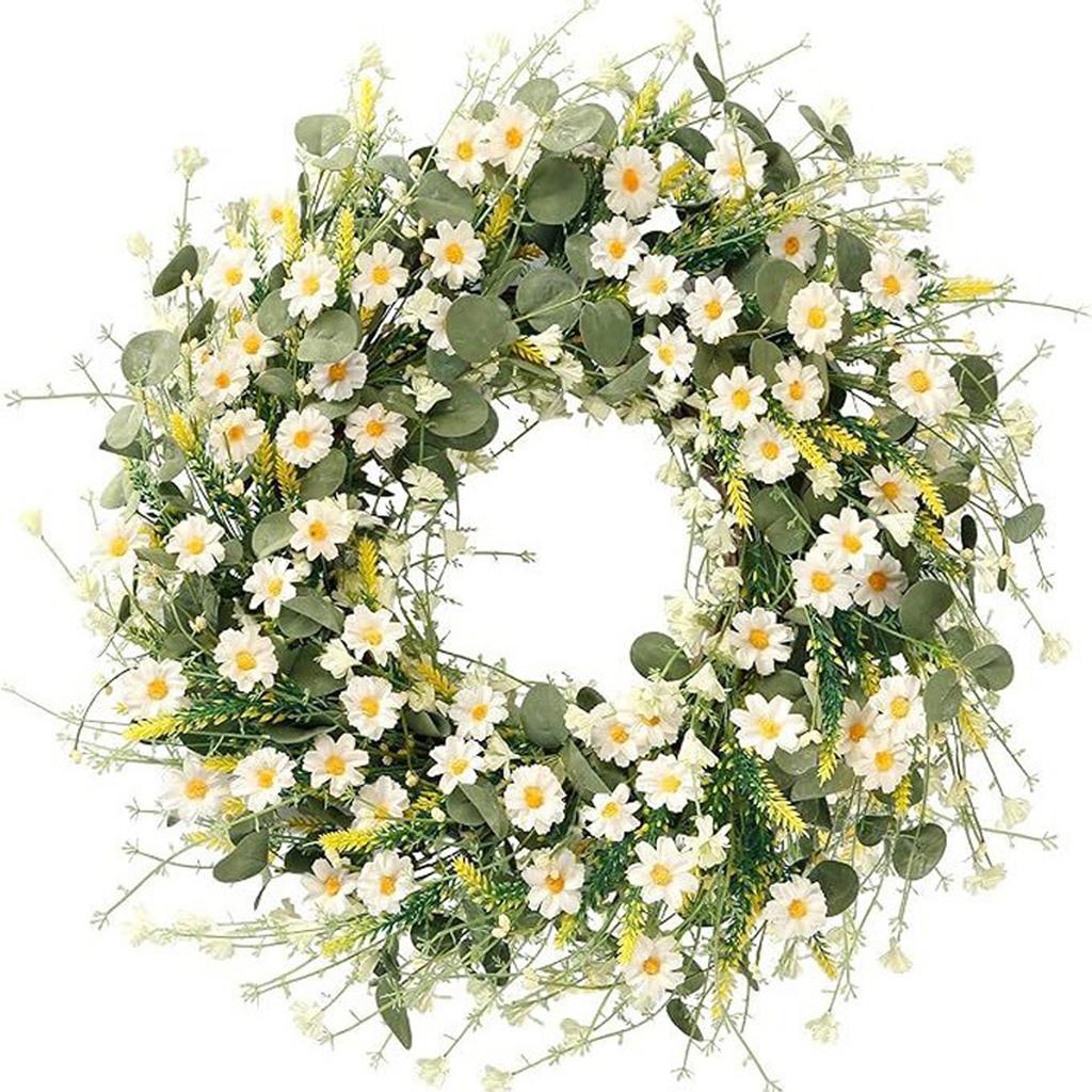 ABS Vibrant Front Door Wreath For Spring Wildflowers In Full Bloom Wedding Wreaths For Front Door