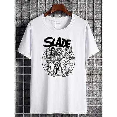 Slade Rock Band T-Shirt | Short Sleeve, Casual Graphic, Comfortable Stretched, Versatile, Breathable, Stylish, Soft, Slightly Fashionable