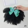 2pcs/ Luxury Kids Hair Buns Kids Afro Puff Soft Like Natural Human Hair Hand Feel Marley Kinky Bulk for Hair Girl with Elastic