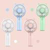 Portable Handheld Fan USB Rechargeable 300mAh Eyelash Mute Cooler Pocket Handheld Fan for Desktop Student Dormitory Office