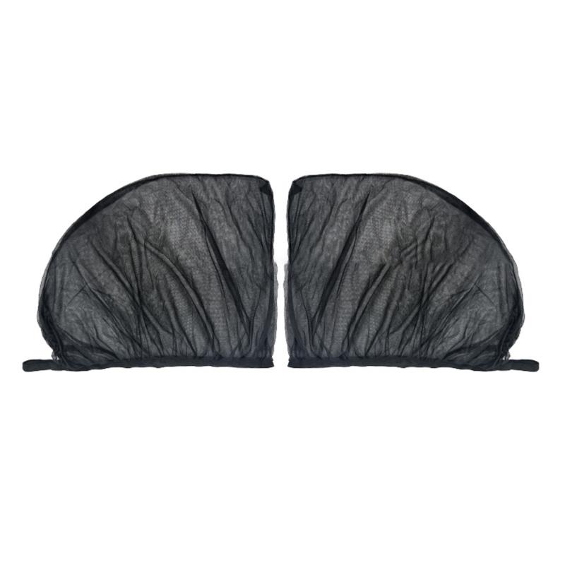 Car Side Window Screen Cover Pair, Mesh Layer for Waiting Stops, Open Window Use and Mild Side Light Control Travel