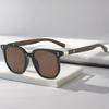 Occhiali da Sole Retrò da Uomo Moda Quadrati Occhiali Vintage da Sole Donna Lusso Legno Lente Anti-Blu Raggi Occhiali UV400