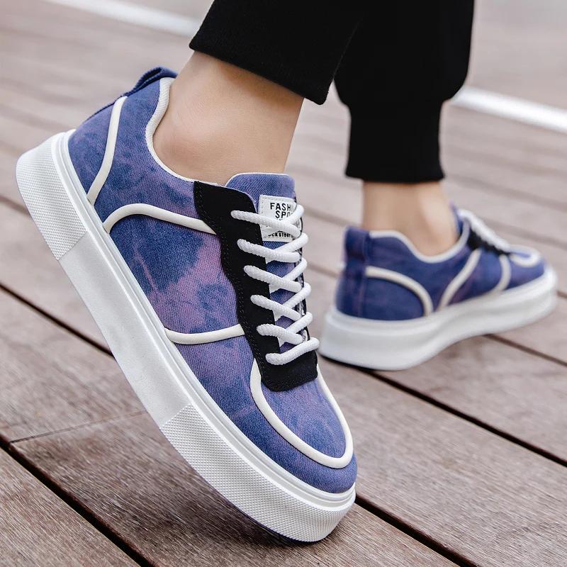 Fashionable and Trendy Casual Purple New Sports Low Top Board Shoes, Classic Popular Men's Shoes for Students and Teenagers