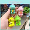 Adorable Silicone Keychain With Cute Dinosaur Cartoon Design For Bags And Keys