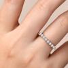 18K Gold Plated S925 Sterling Silver Moissanite Thin Band Ring for Women – White, Rose, and Yellow Gold Options
