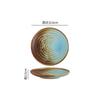 Kiln Changes Retro Ceramic Shallow Plate Steak Plate Sushi Plate Salad Plates Dessert Dish Molecular Cuisine Creative Tableware