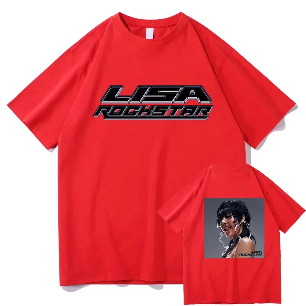 

Lisa Rockstar Print Tshirt Womens Harajuku Short Sleeve Casual Womens Tshirt Clothing Street Tops Tees Aesthetic Clothes S