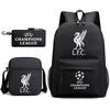 Zaino da Tifoso di Calcio per Bambini e Ragazzi Manchester United Semplice Casual Zaino Giornaliero Borsa a Spalla con Astuccio