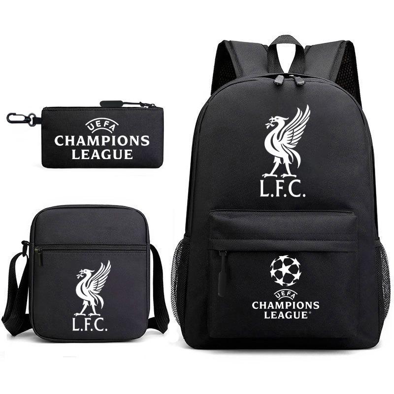 Zaino da Tifoso di Calcio per Bambini e Ragazzi Manchester United Semplice Casual Zaino Giornaliero Borsa a Spalla con Astuccio