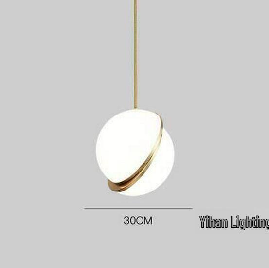 Nordic Modern Pendant Light – Minimalist Glass Fixture for Coffee Shops, Bedside, Bar Counters