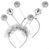 HX6F Glittering Powder Alien Headband Disco Party Hairhoop Costume Hairhoop Nightclub Funk Party Headwear Hair Decors