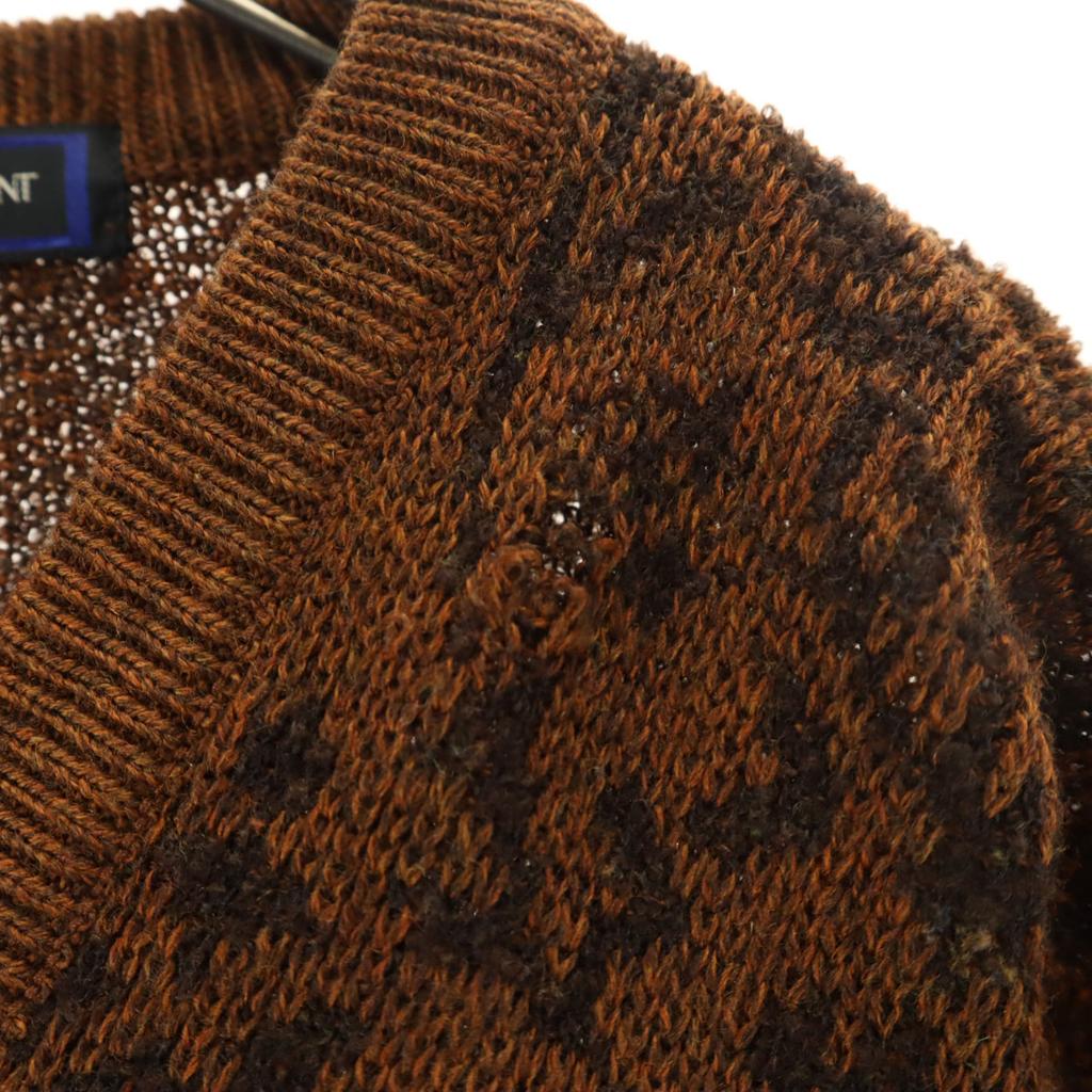 Yves Saint Laurent 90s Old Overall Handle Long Sleeve V Neck Sweater Knit Women Used