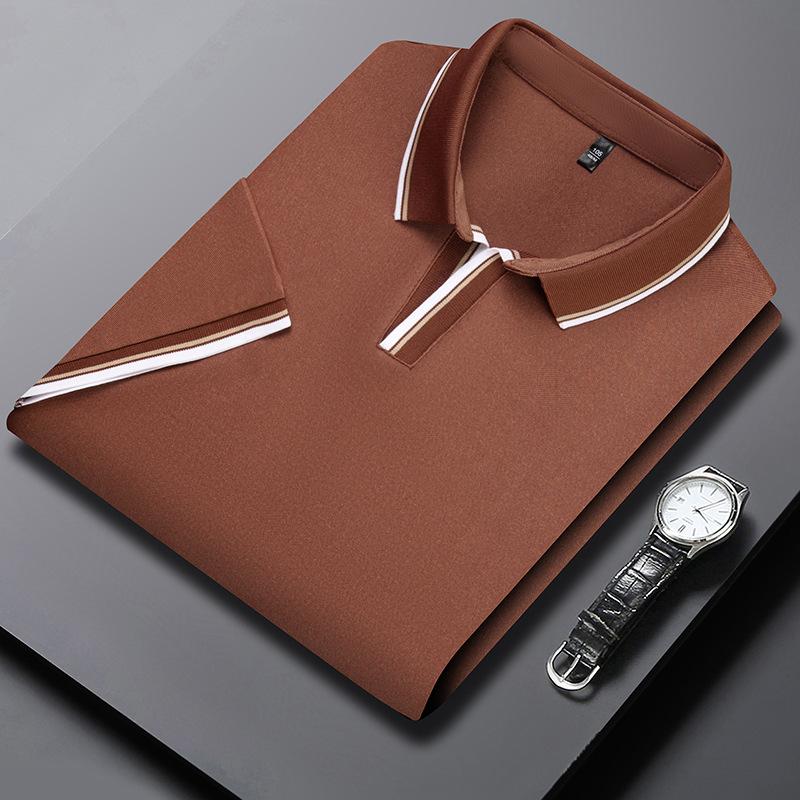 Sommer Neue Männer Junge und Mittleren Alters Schere Kragen Mode Casual Kurzarm T-shirt Polo Shirt Top Männer