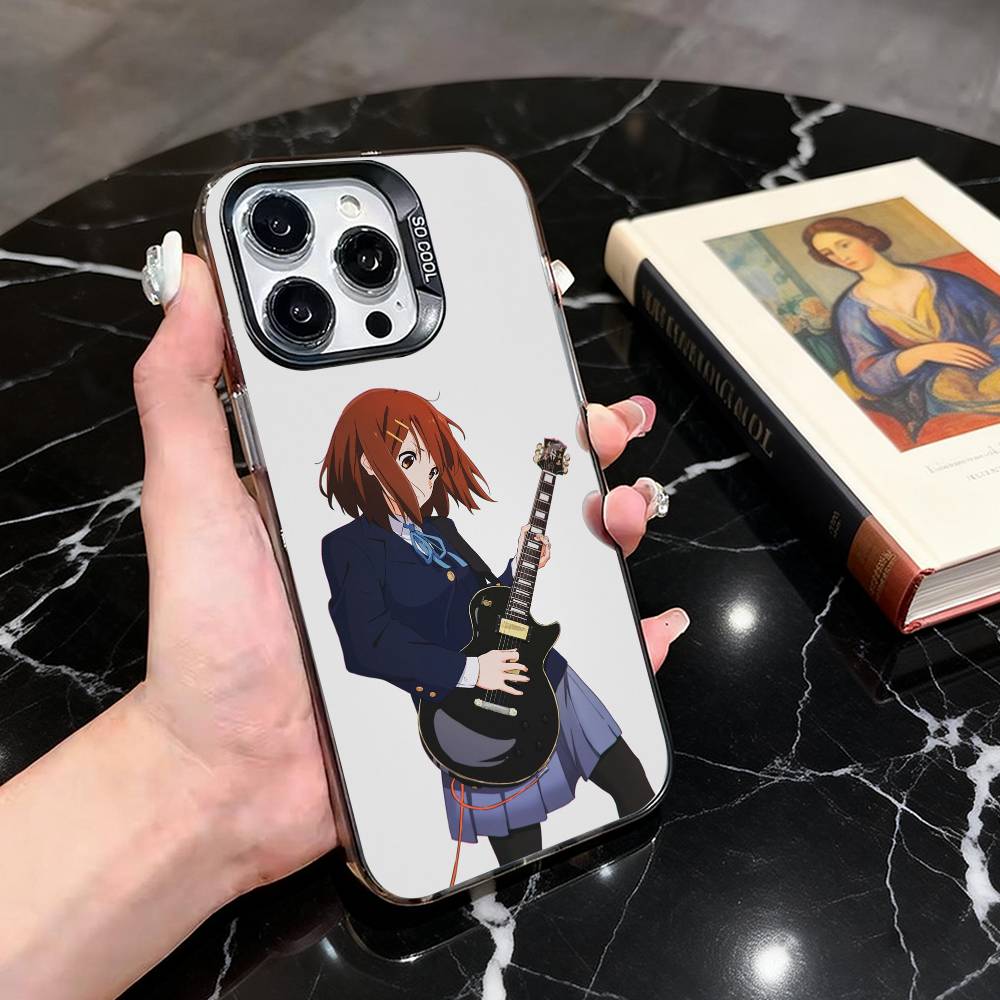K-K-ON Music Y-Yui H-Hirasawa-yh Phone Case For iPhone 17,16,15,14,13,12,11 Plus,Pro Max,XS,Colorful Silver Black Cover